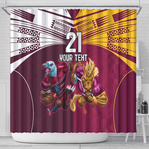 Custom Sea Eagles And Broncos Rugby Shower Curtain Sporty Style