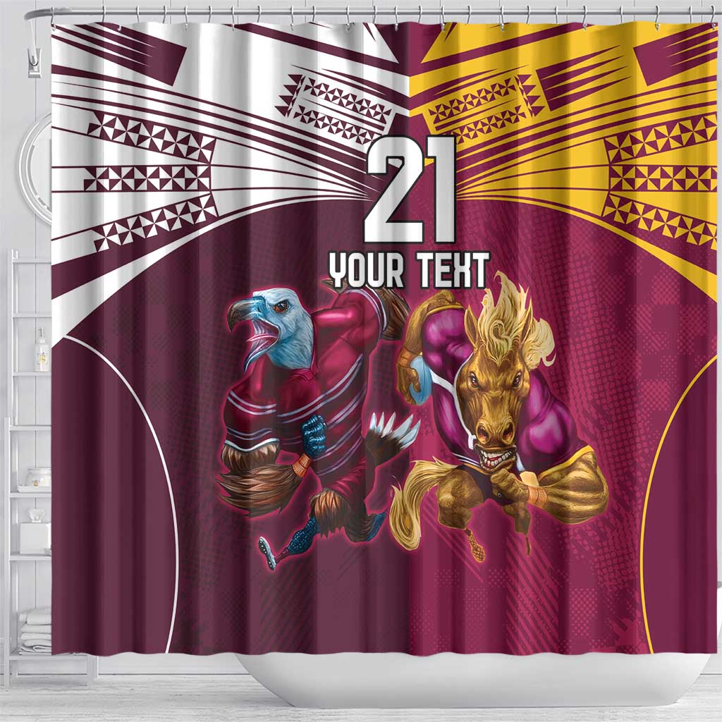 Custom Sea Eagles And Broncos Rugby Shower Curtain Sporty Style