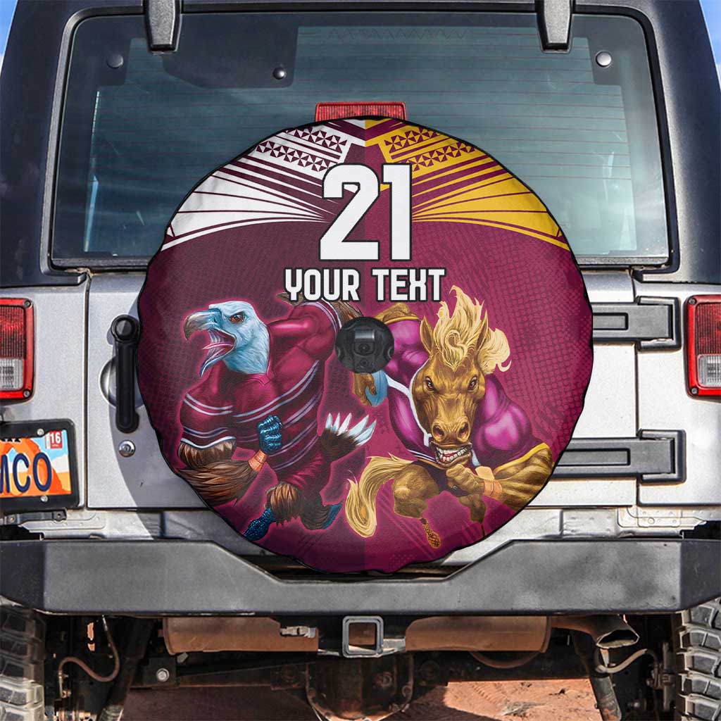 Custom Sea Eagles And Broncos Rugby Spare Tire Cover Sporty Style