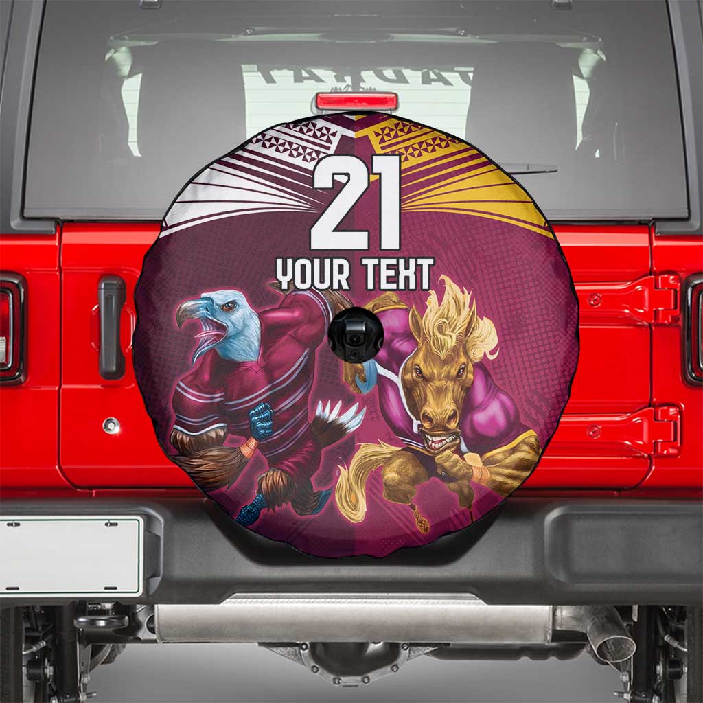 Custom Sea Eagles And Broncos Rugby Spare Tire Cover Sporty Style