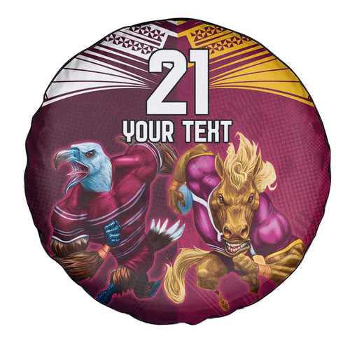Custom Sea Eagles And Broncos Rugby Spare Tire Cover Sporty Style