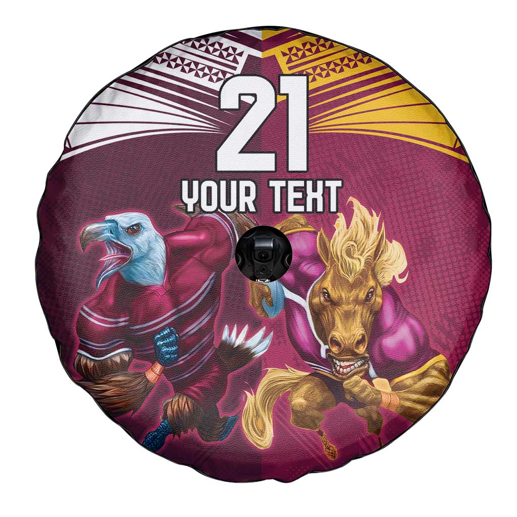 Custom Sea Eagles And Broncos Rugby Spare Tire Cover Sporty Style