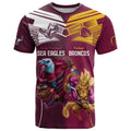 Custom Sea Eagles And Broncos Rugby T Shirt Sporty Style
