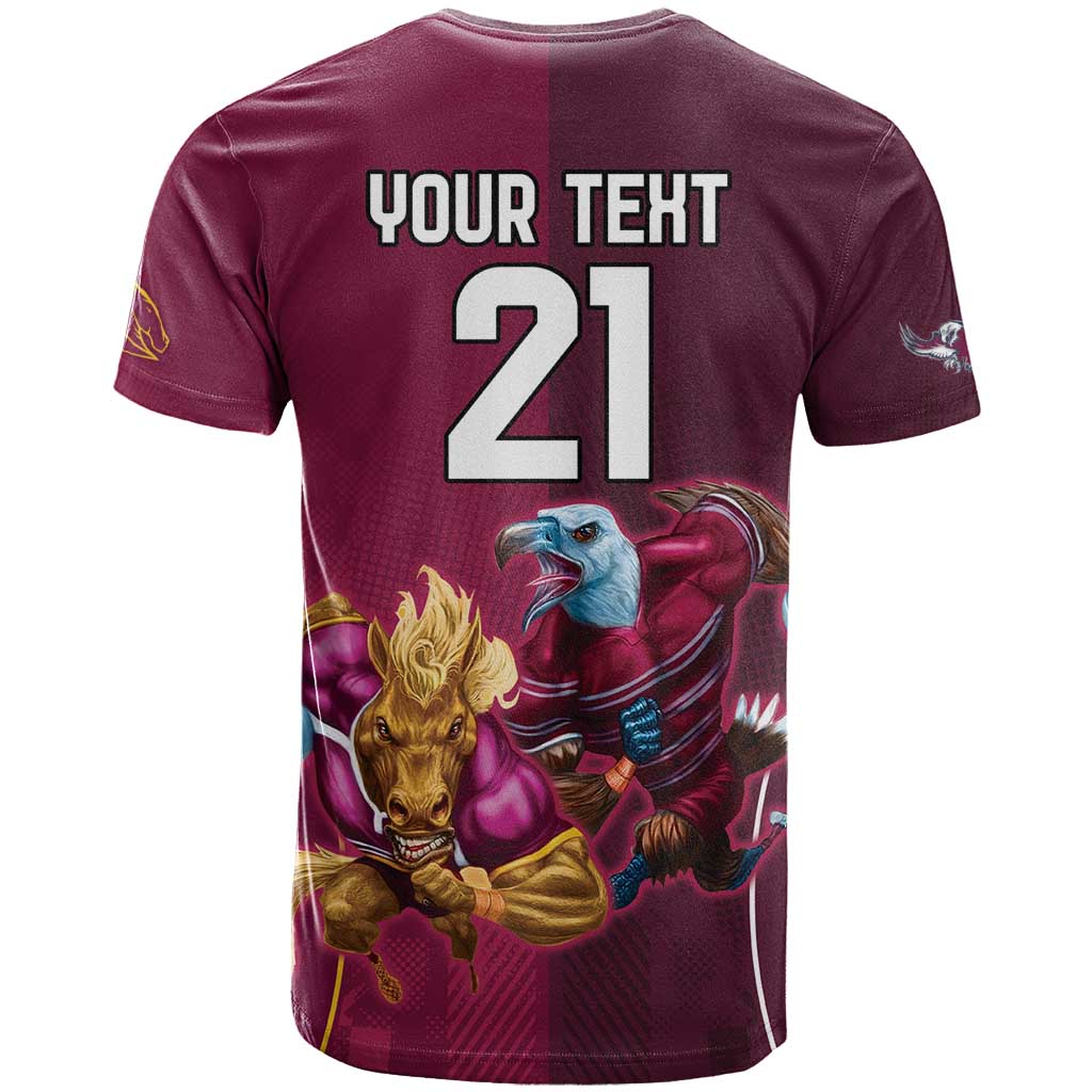 Custom Sea Eagles And Broncos Rugby T Shirt Sporty Style