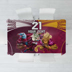Custom Sea Eagles And Broncos Rugby Tablecloth Sporty Style