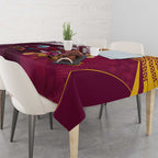 Custom Sea Eagles And Broncos Rugby Tablecloth Sporty Style