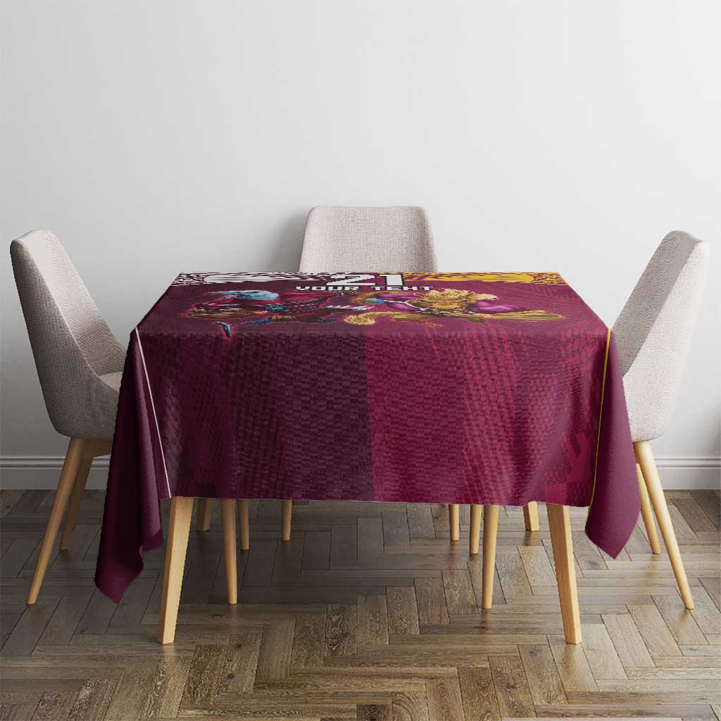 Custom Sea Eagles And Broncos Rugby Tablecloth Sporty Style
