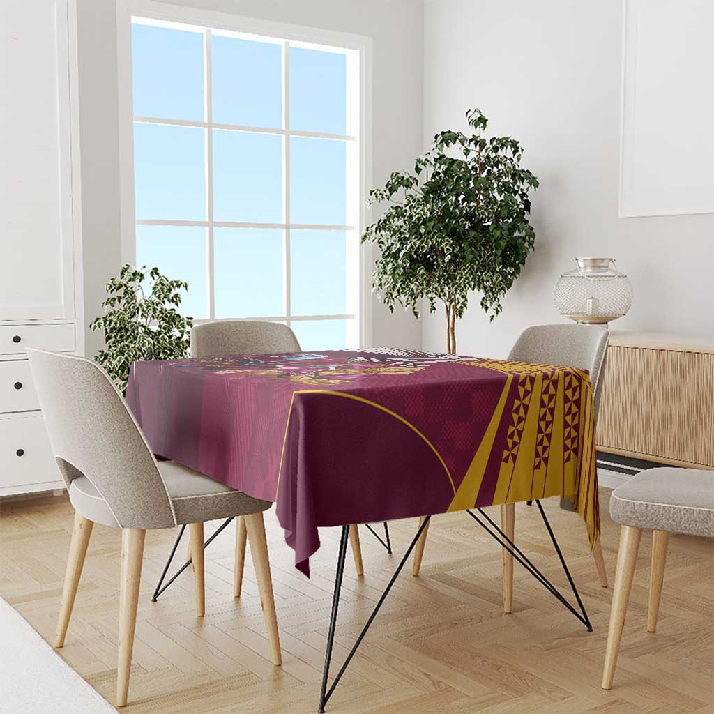 Custom Sea Eagles And Broncos Rugby Tablecloth Sporty Style
