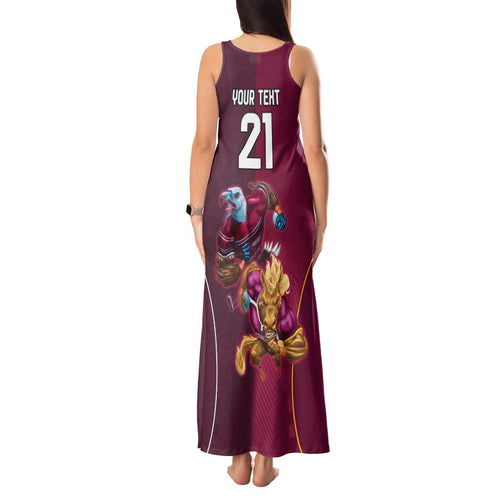 Custom Sea Eagles And Broncos Rugby Tank Maxi Dress Sporty Style