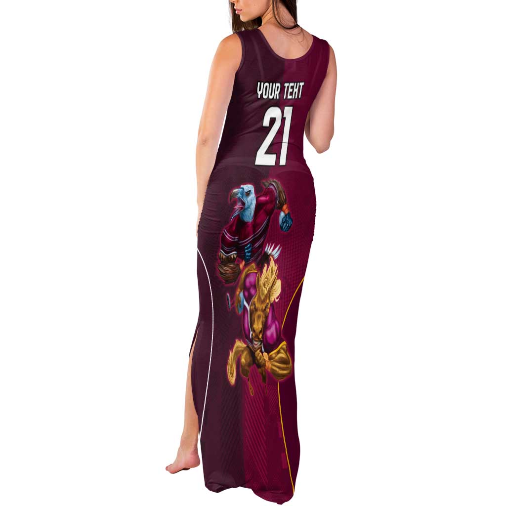 Custom Sea Eagles And Broncos Rugby Tank Maxi Dress Sporty Style