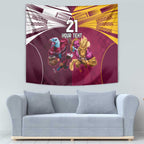 Custom Sea Eagles And Broncos Rugby Tapestry Sporty Style