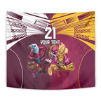 Custom Sea Eagles And Broncos Rugby Tapestry Sporty Style