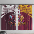 Custom Sea Eagles And Broncos Rugby Window Curtain Sporty Style