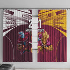 Custom Sea Eagles And Broncos Rugby Window Curtain Sporty Style