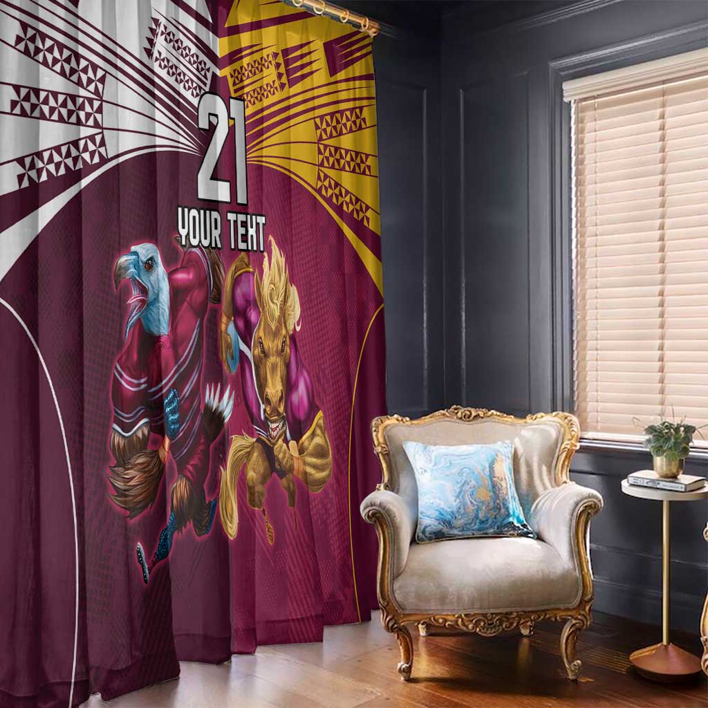 Custom Sea Eagles And Broncos Rugby Window Curtain Sporty Style