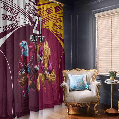 Custom Sea Eagles And Broncos Rugby Window Curtain Sporty Style