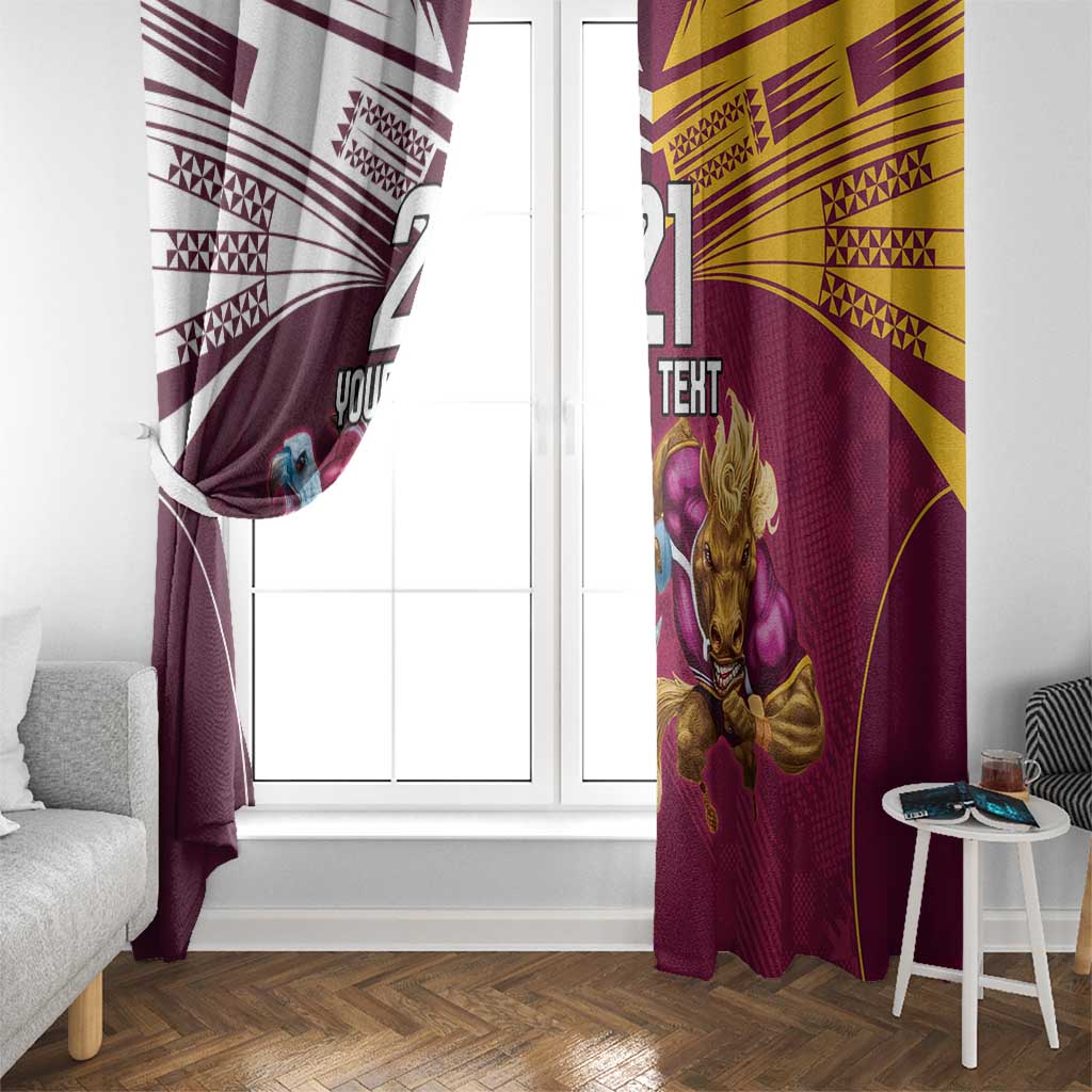 Custom Sea Eagles And Broncos Rugby Window Curtain Sporty Style