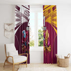 Custom Sea Eagles And Broncos Rugby Window Curtain Sporty Style