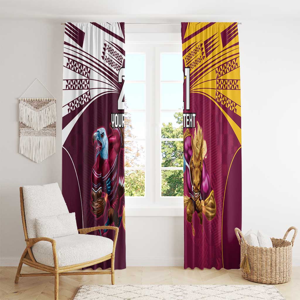Custom Sea Eagles And Broncos Rugby Window Curtain Sporty Style