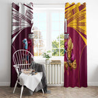Custom Sea Eagles And Broncos Rugby Window Curtain Sporty Style