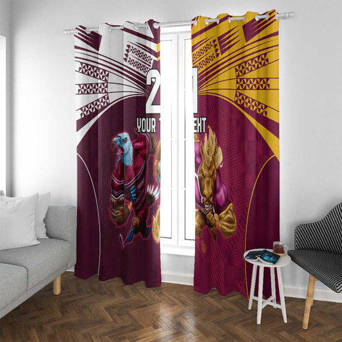 Custom Sea Eagles And Broncos Rugby Window Curtain Sporty Style