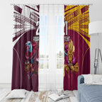 Custom Sea Eagles And Broncos Rugby Window Curtain Sporty Style