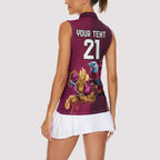 Custom Sea Eagles And Broncos Rugby Women Sleeveless Polo Shirt Sporty Style