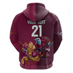 Custom Sea Eagles And Broncos Rugby Zip Hoodie Sporty Style