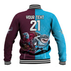 Custom Sea Eagles And Sharks Rugby Baseball Jacket Sporty Style