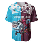 Custom Sea Eagles And Sharks Rugby Baseball Jersey Sporty Style