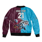 Custom Sea Eagles And Sharks Rugby Bomber Jacket Sporty Style