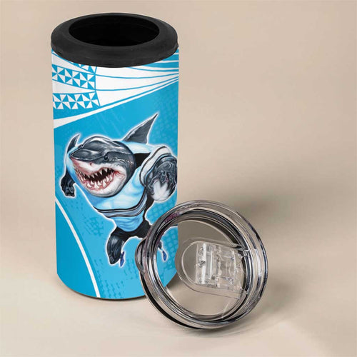 Custom Sea Eagles And Sharks Rugby 4 in 1 Can Cooler Tumbler Sporty Style