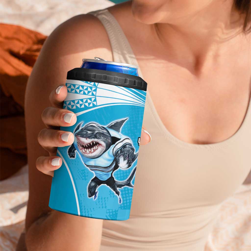 Custom Sea Eagles And Sharks Rugby 4 in 1 Can Cooler Tumbler Sporty Style