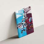 Custom Sea Eagles And Sharks Rugby Canvas Wall Art Sporty Style