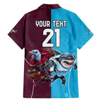Custom Sea Eagles And Sharks Rugby Family Matching Long Sleeve Bodycon Dress and Hawaiian Shirt Sporty Style