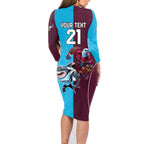 Custom Sea Eagles And Sharks Rugby Family Matching Long Sleeve Bodycon Dress and Hawaiian Shirt Sporty Style