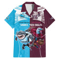 Custom Sea Eagles And Sharks Rugby Family Matching Mermaid Dress and Hawaiian Shirt Sporty Style
