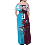 Custom Sea Eagles And Sharks Rugby Family Matching Off Shoulder Maxi Dress and Hawaiian Shirt Sporty Style