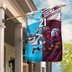Custom Sea Eagles And Sharks Rugby Garden Flag Sporty Style