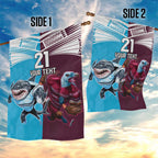 Custom Sea Eagles And Sharks Rugby Garden Flag Sporty Style