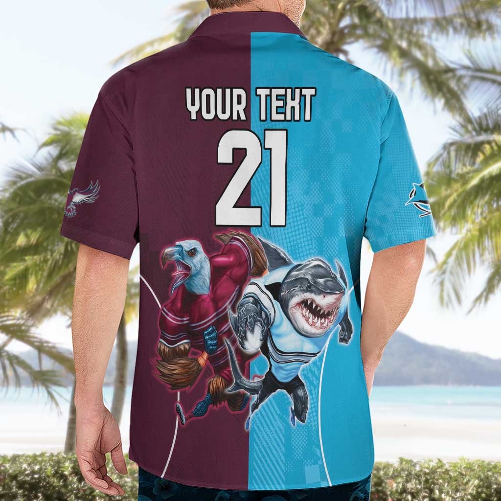 Custom Sea Eagles And Sharks Rugby Hawaiian Shirt Sporty Style