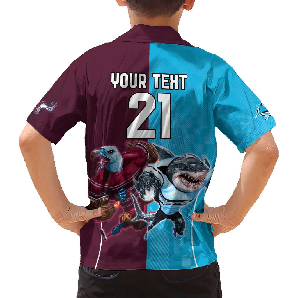 Custom Sea Eagles And Sharks Rugby Hawaiian Shirt Sporty Style