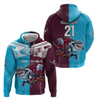 Custom Sea Eagles And Sharks Rugby Hoodie Sporty Style