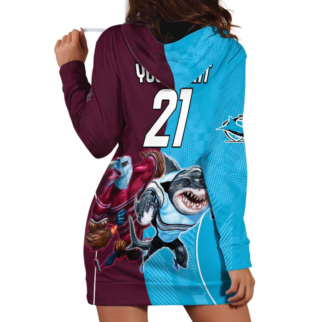 Custom Sea Eagles And Sharks Rugby Hoodie Dress Sporty Style