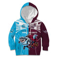 Custom Sea Eagles And Sharks Rugby Kid Hoodie Sporty Style LT9