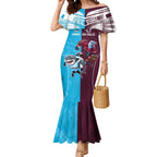 Custom Sea Eagles And Sharks Rugby Mermaid Dress Sporty Style