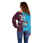 Custom Sea Eagles And Sharks Rugby Off Shoulder Sweater Sporty Style
