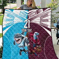Custom Sea Eagles And Sharks Rugby Quilt Sporty Style