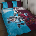 Custom Sea Eagles And Sharks Rugby Quilt Bed Set Sporty Style