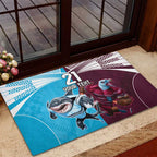 Custom Sea Eagles And Sharks Rugby Rubber Doormat Sporty Style